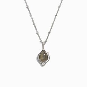 AWE INSPIRED sterling silver astral amulet & 16-18” saturn chain